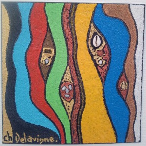 MES PEINTURES SUR CARTON ENTOILES OU BOIS , 25 CM X 25 CM /20 CM X 20 CM .